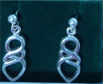 Celtic Figure 8 Drop Earrings